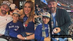 Ex-Oiler Sam Gagner and family in attendance at Blue Jays vs. Dodgers Game 1 of the World Series