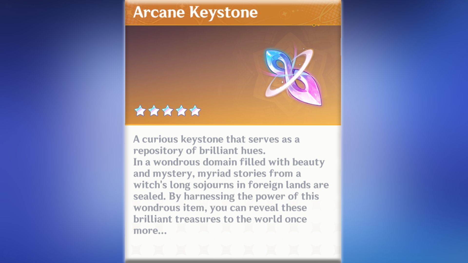 Guide on obtaining Arcane Keystone in Genshin Impact