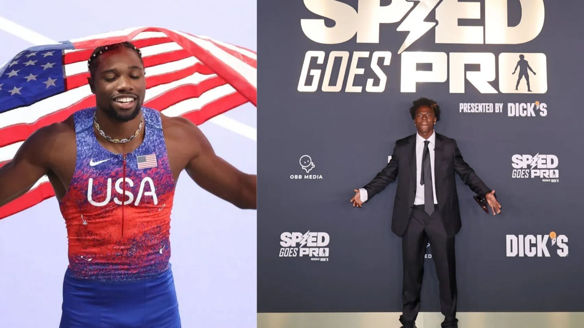 Noah Lyles reacts to IShowSpeed