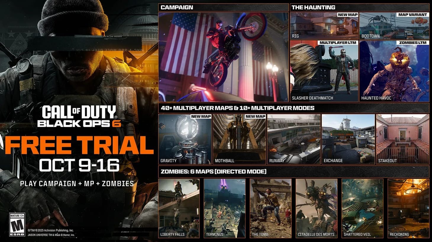 Black Ops 6 free trial (Campaign, Zombies, Multiplayer): Start date ...