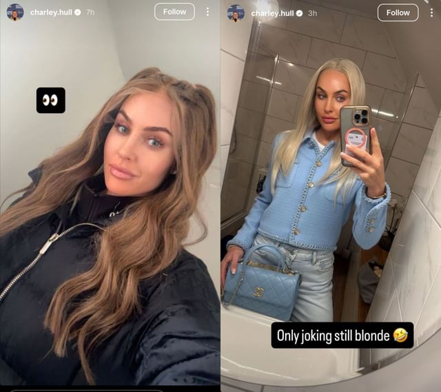 Screenshots of Charley Hull's Instagram stories - Source - @charley.hull on Instagram