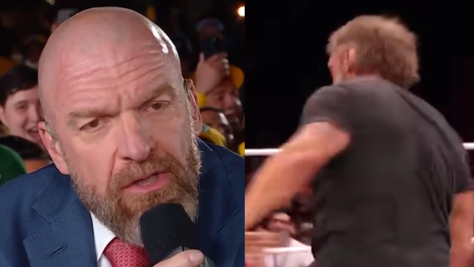 Triple H retired from in-ring competition several years ago. (Images via WWE Instagram and AEW YouTube)  