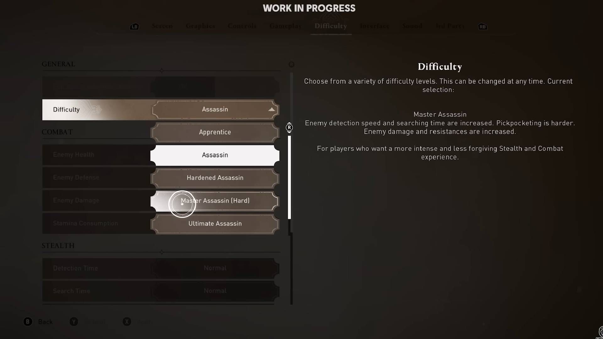 Two new difficulty presets (Image via Ubisoft)
