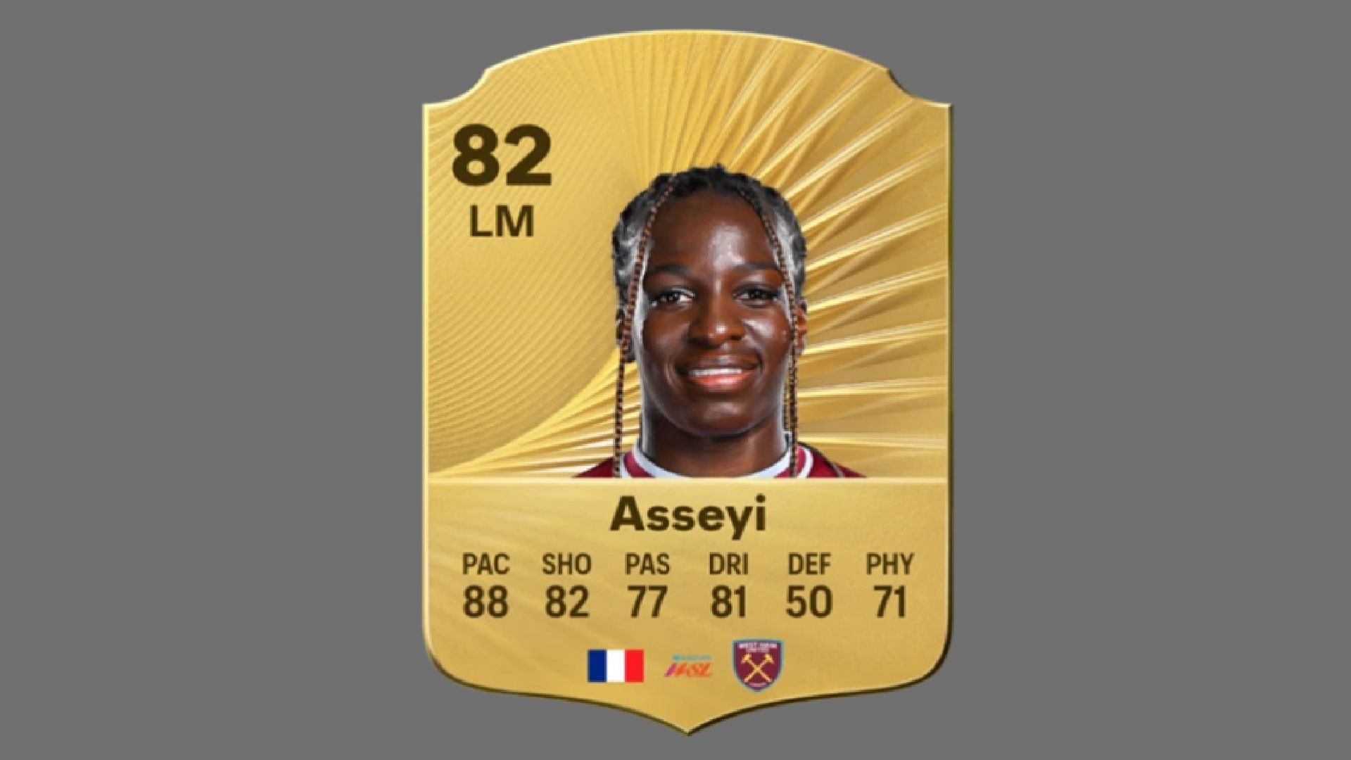 Viviane Asseyi is among the top wide midfielders in the game (Image via EA Sports)