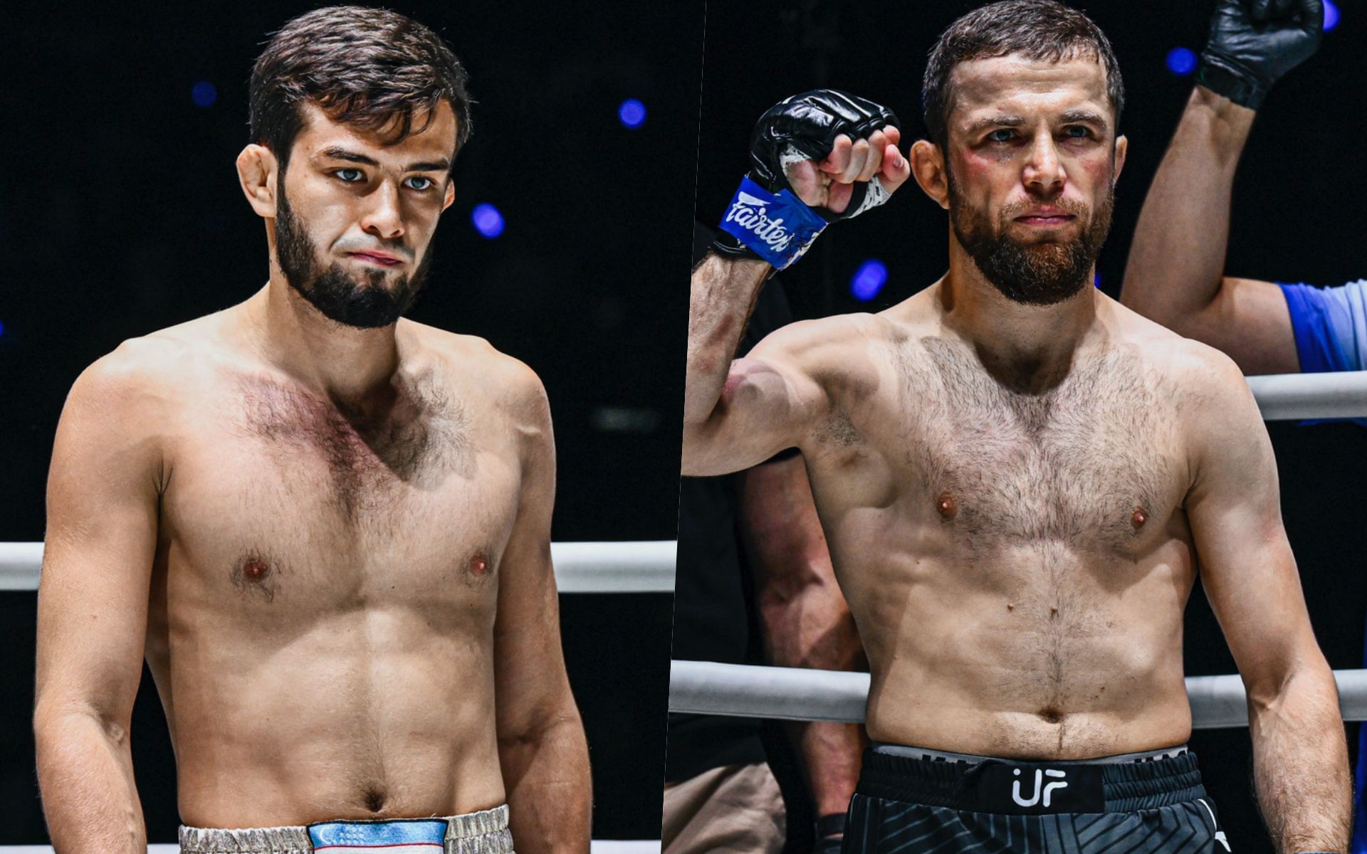 Sanzhar Zakirov (L) and Mansur Malachiev (R) | Image by ONE Championship