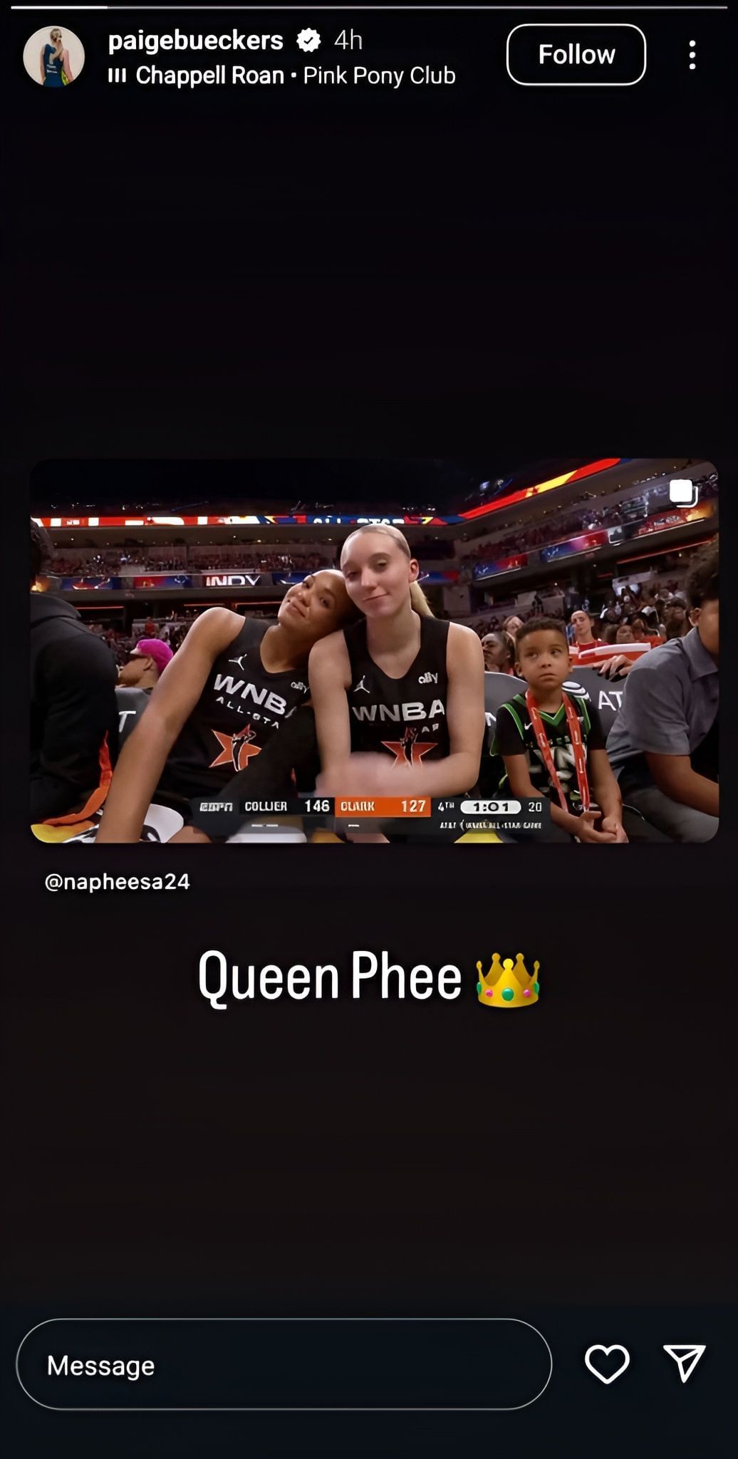 Paige Bueckers crowns Napheesa Collier with two words after being name-dropped in Cathy Engelbert call-out