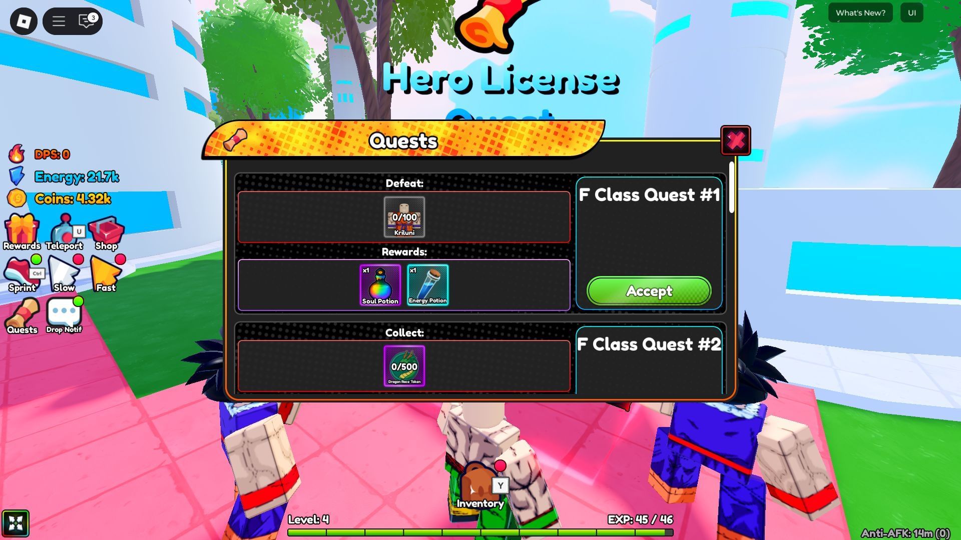 Hero License quests (Image via Roblox)