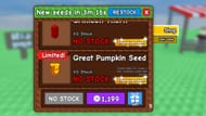 The Great Pumpkin in the Seed Shop (Image via Roblox)