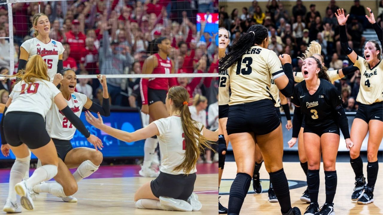 Nebraska Volleyball set to face Purdue on Sunday, October 12 (Image via: Getty and @purduevb on IG)