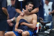 Novak Djokovic at the Billie Jean King National Tennis Center. (Photo via Getty Images)