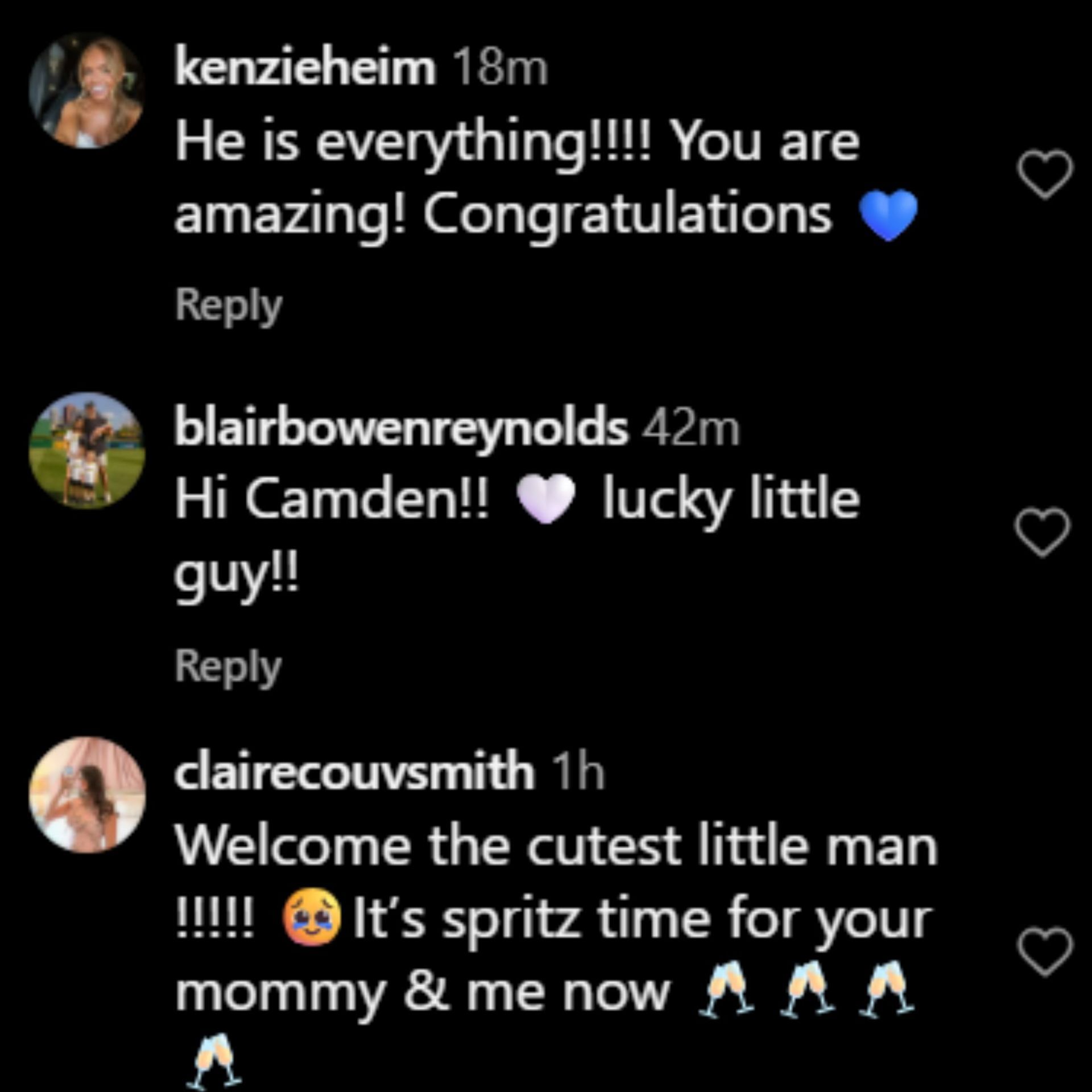 Screenshot of comments