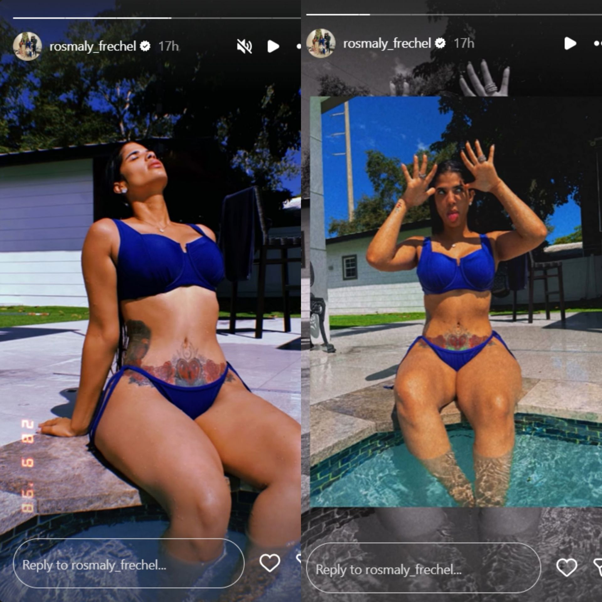 Instagram stories of Luis Severino&#039;s wife [Image Source: Instagram/rosmaly_frechel]