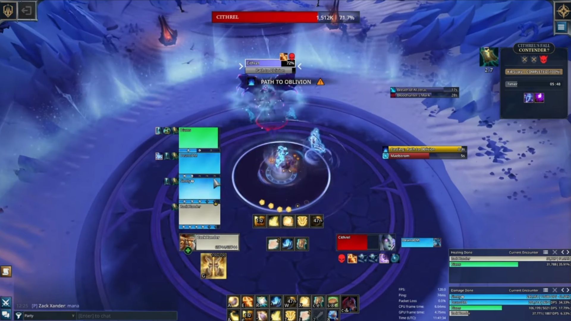Make sure to stand in the first explosion, but get out for the second when dealing with Path to Oblivion (Image via Arc Games/YouTube@Goober Troy)
