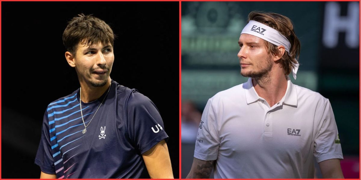 Alexei Popyrin (left) and Alexander Bublik 