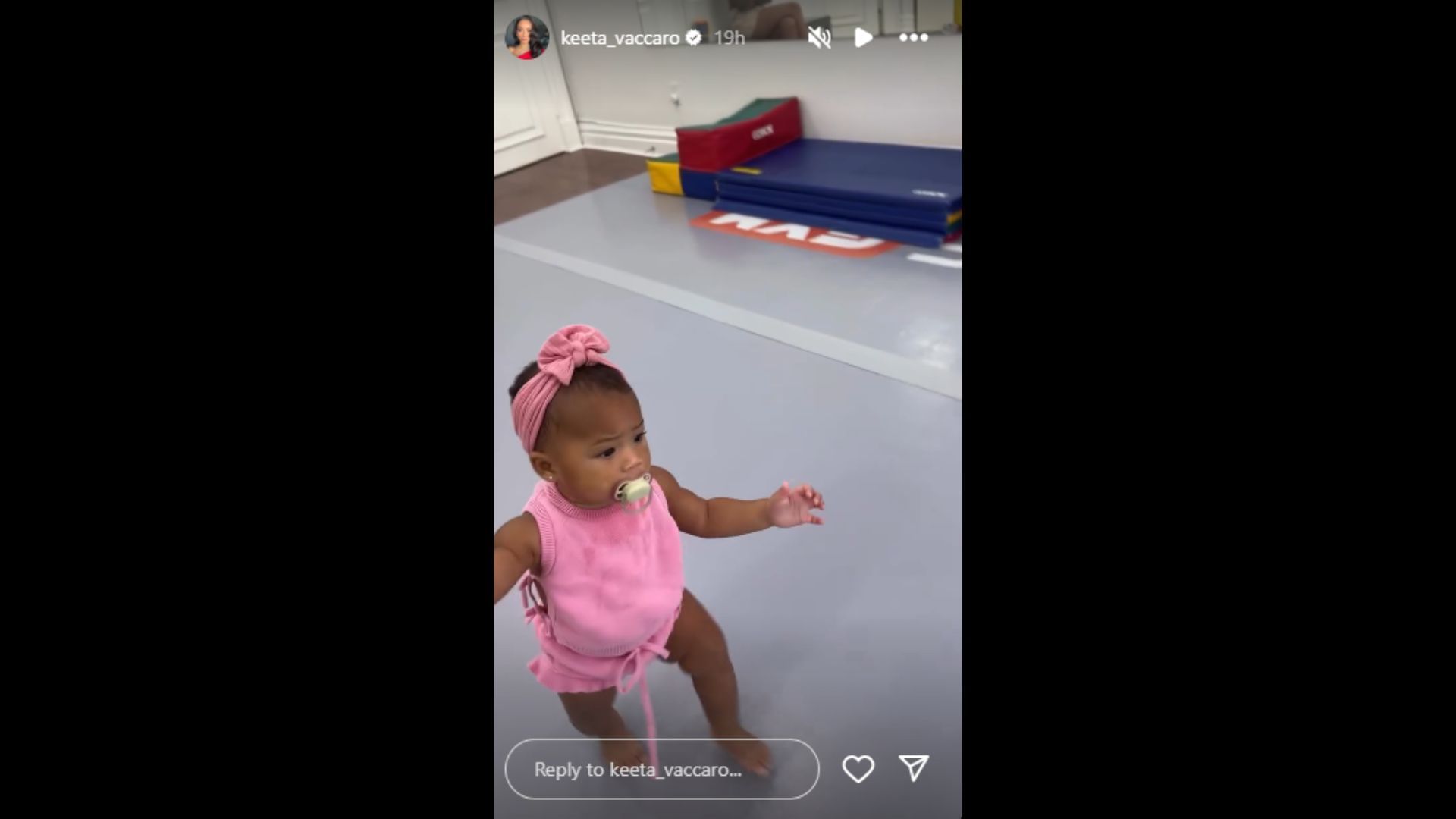 Vaccaro shared a glimpse of daughter Capri playing. (Photo via Keeta Vaccaro&#039;s Instagram Story)