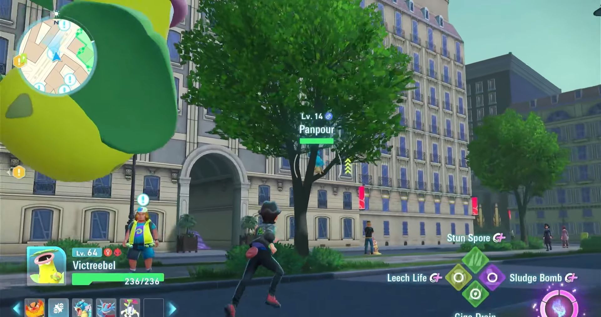  Panpour can be seen sitting on a tree (Image via The Pokemon Company|| DuckTape Gaming on YouTube)