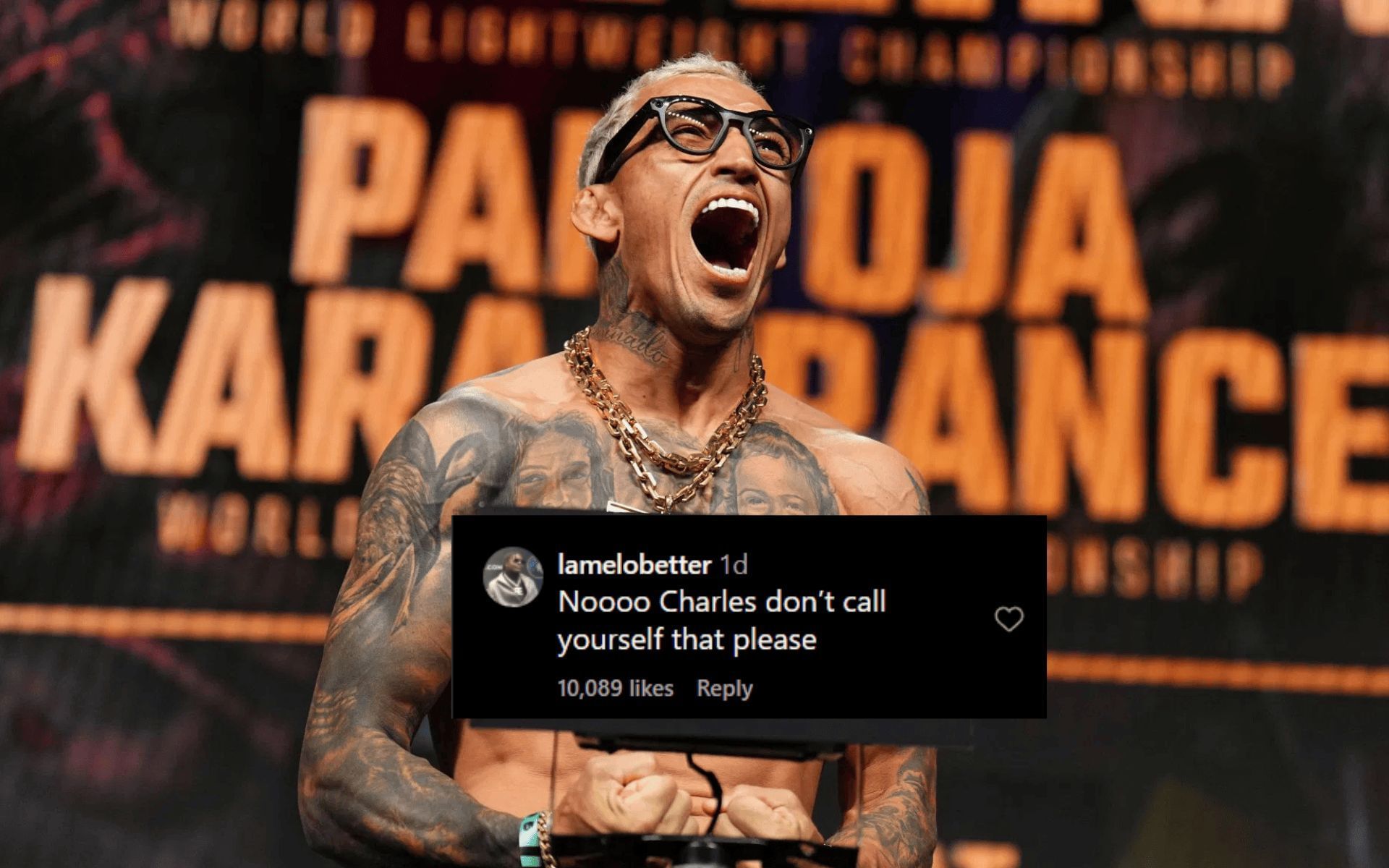 Fans react to Charles Oliveira