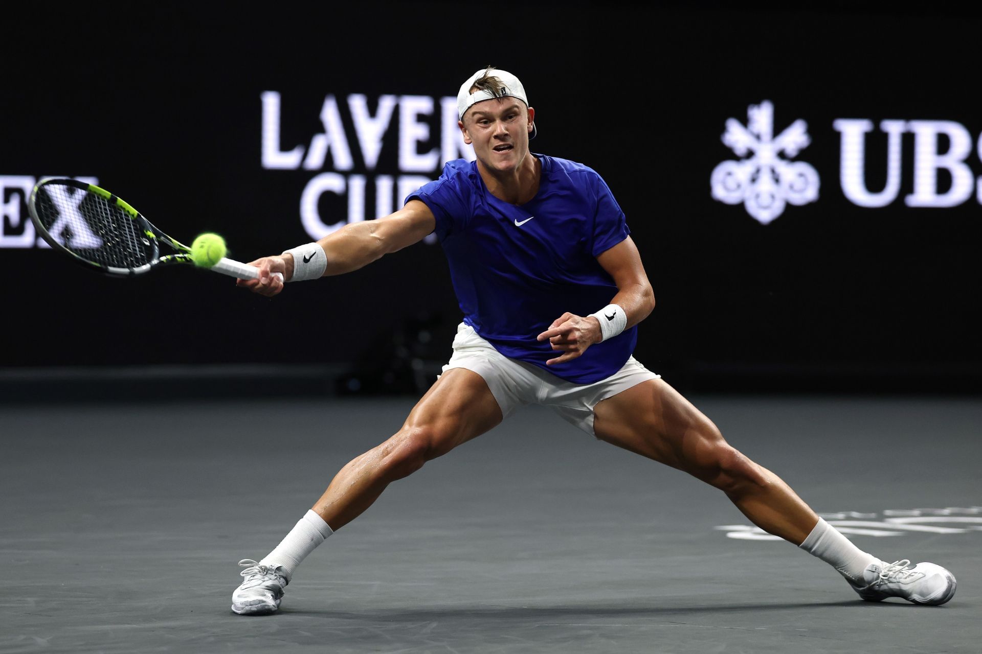 Holger Rune of Team Europe returns against Francisco Cerundolo of Team World during day two of Laver Cup 2025 at Chase Center on September 20, 2025 in San Francisco, California. (Photo by Clive Brunskill/Getty Images for Laver Cup) - Source: Getty