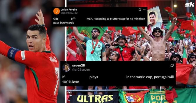 “He’s going to stutter step for 45 mins” - Fans furious with Portugal star being part of line-up alongside Cristiano Ronaldo for Ireland clash