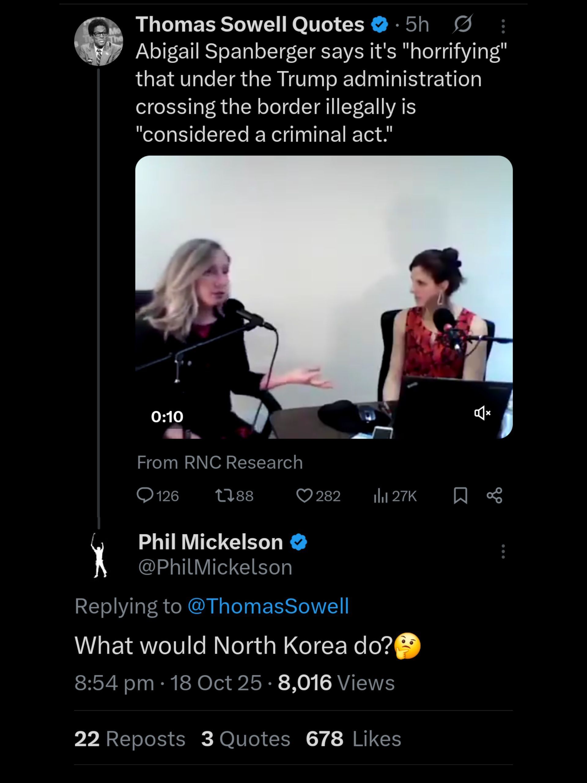 Screenshot from Mickelson&#039;s response to Abigail Spanberger&#039;s claims / X: @PhilMickelson