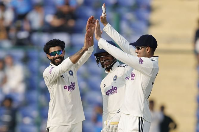 Ravindra Jadeja gets a smart caught & bowled to remove West Indies captain for a duck in IND vs WI 2025 2nd Test [Watch]