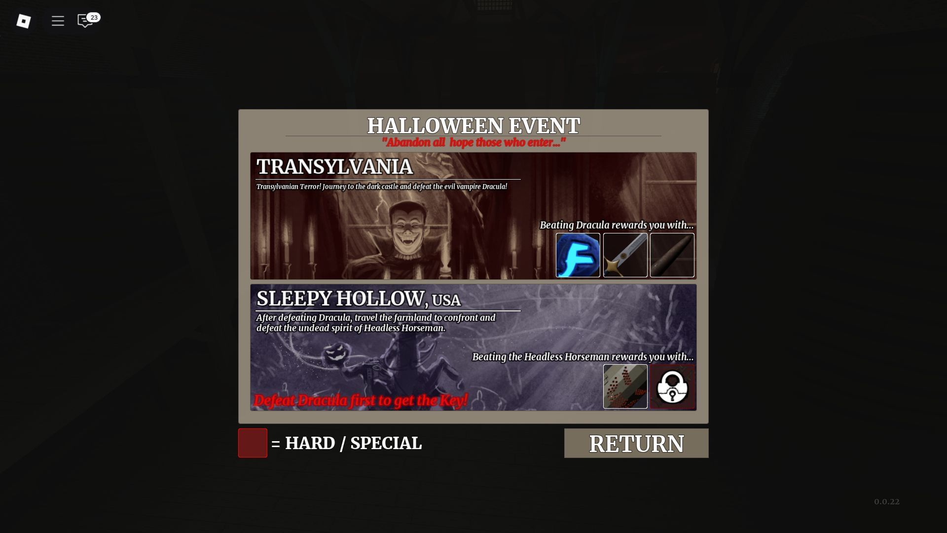 Halloween Spotlight objectives (Image via Roblox)