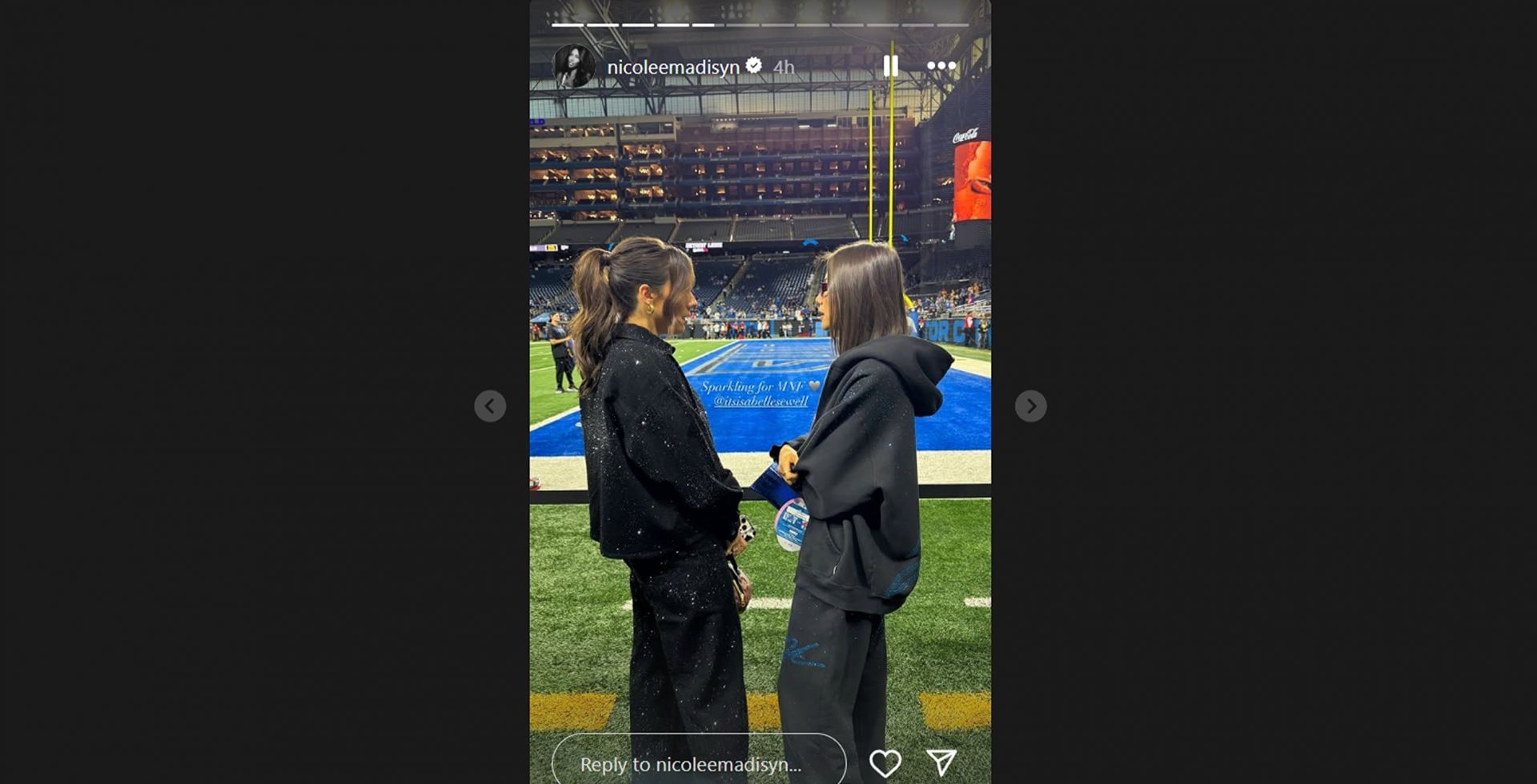 Jahmyr Gibbs&rsquo; GF Nicole Anderson&#039;s IG story/@nicoleemadisyn