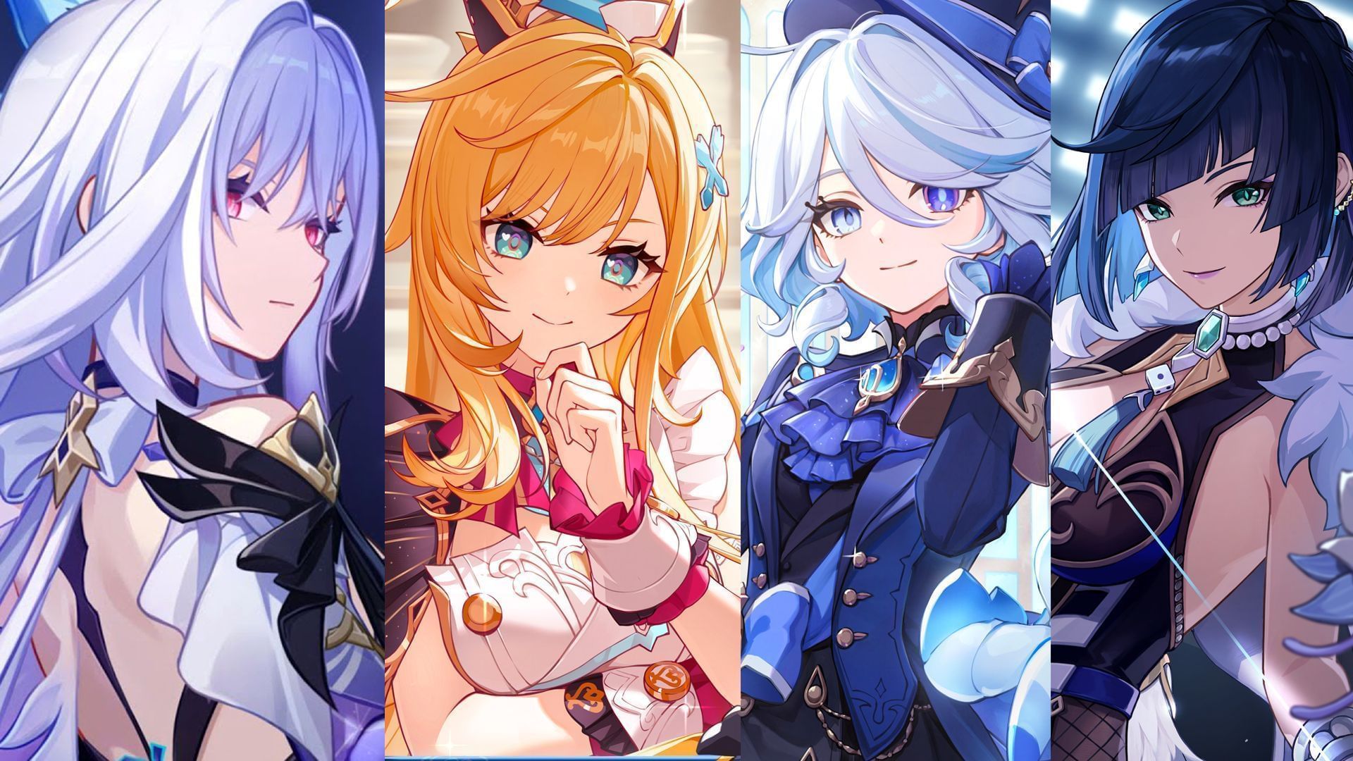 Skirk, Escoffier, Furina, Yelan (Image via Sportskeeda Gaming/HoYoverse)