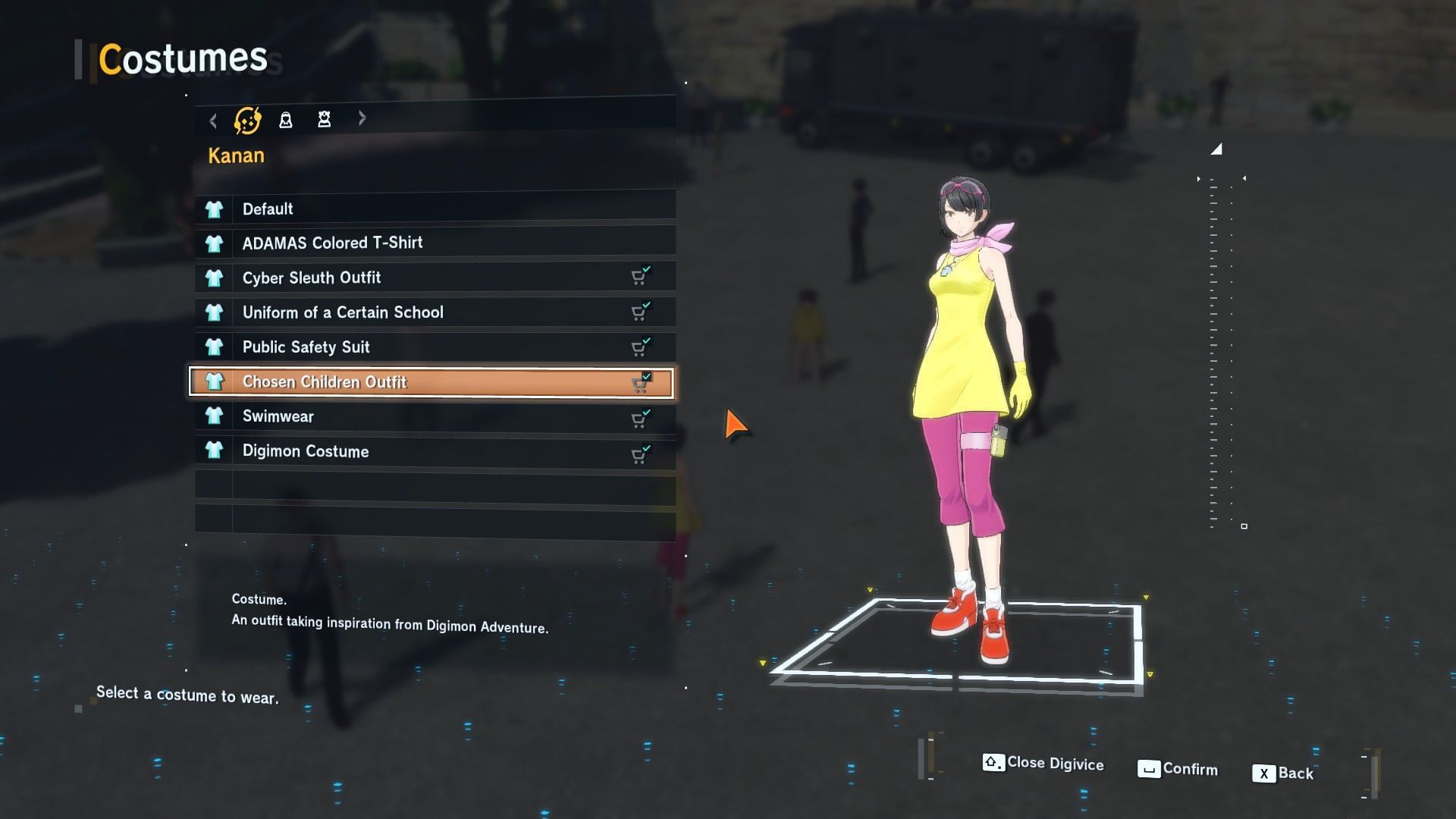 Wear the Chosen Children Outfit  (Image via Bandai Namco)