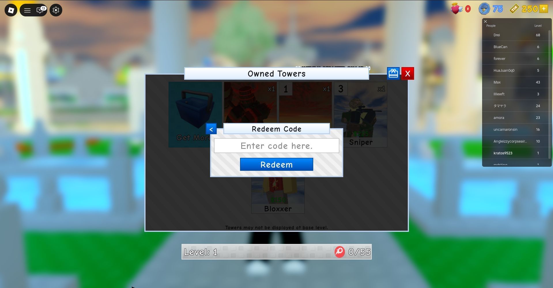 Redeem the code here (Image via Roblox)