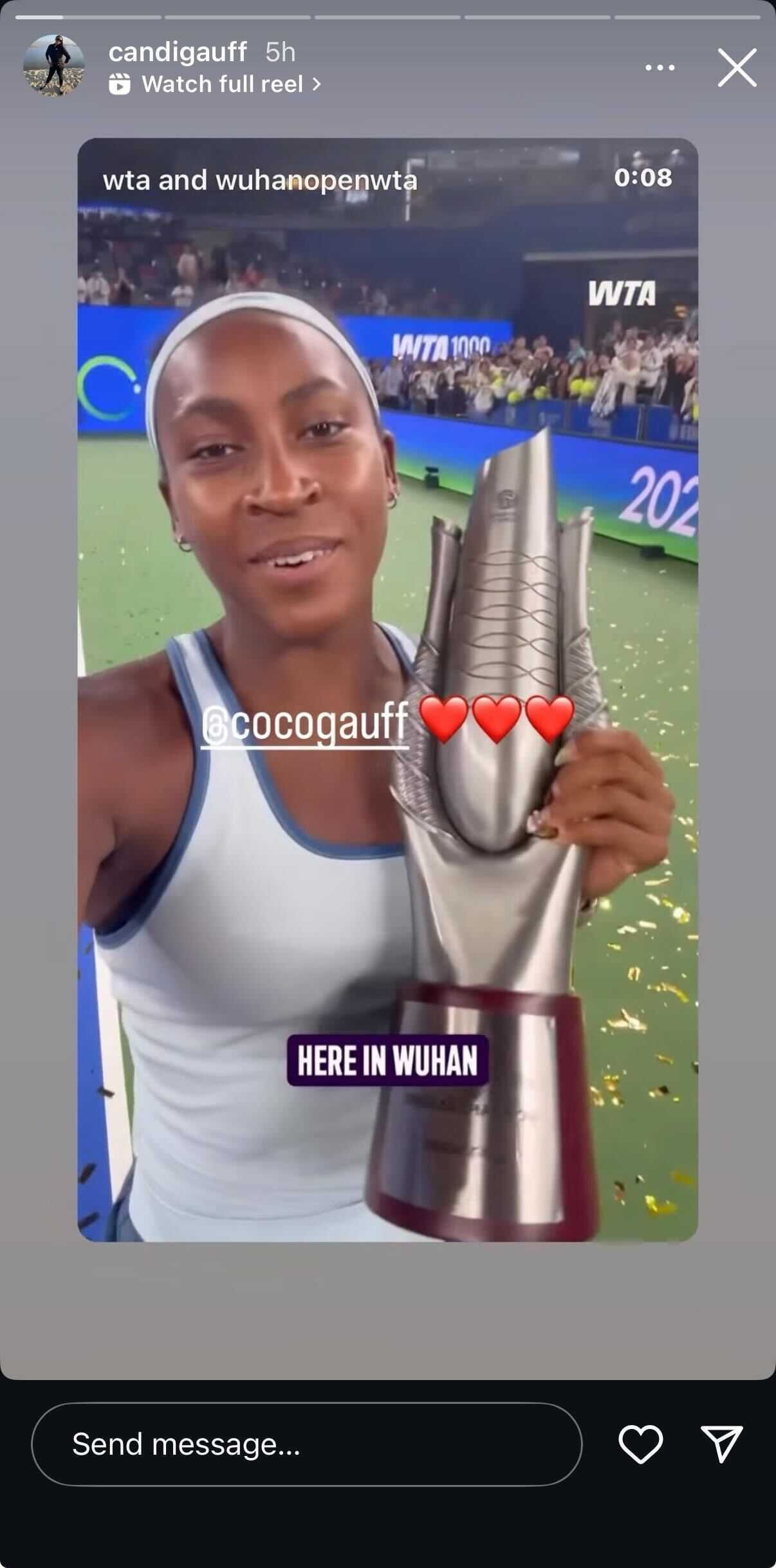Screengrab from Candi Gauff&#039;s Instagram @candigauff