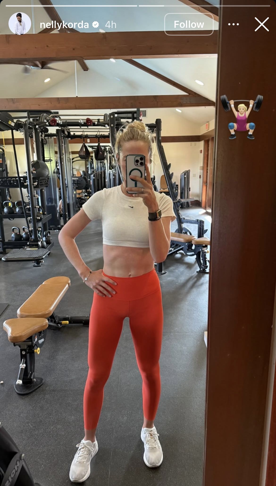 Image taken from Korda&rsquo;s Instagram story _ Source: Instagram/@nellykorda