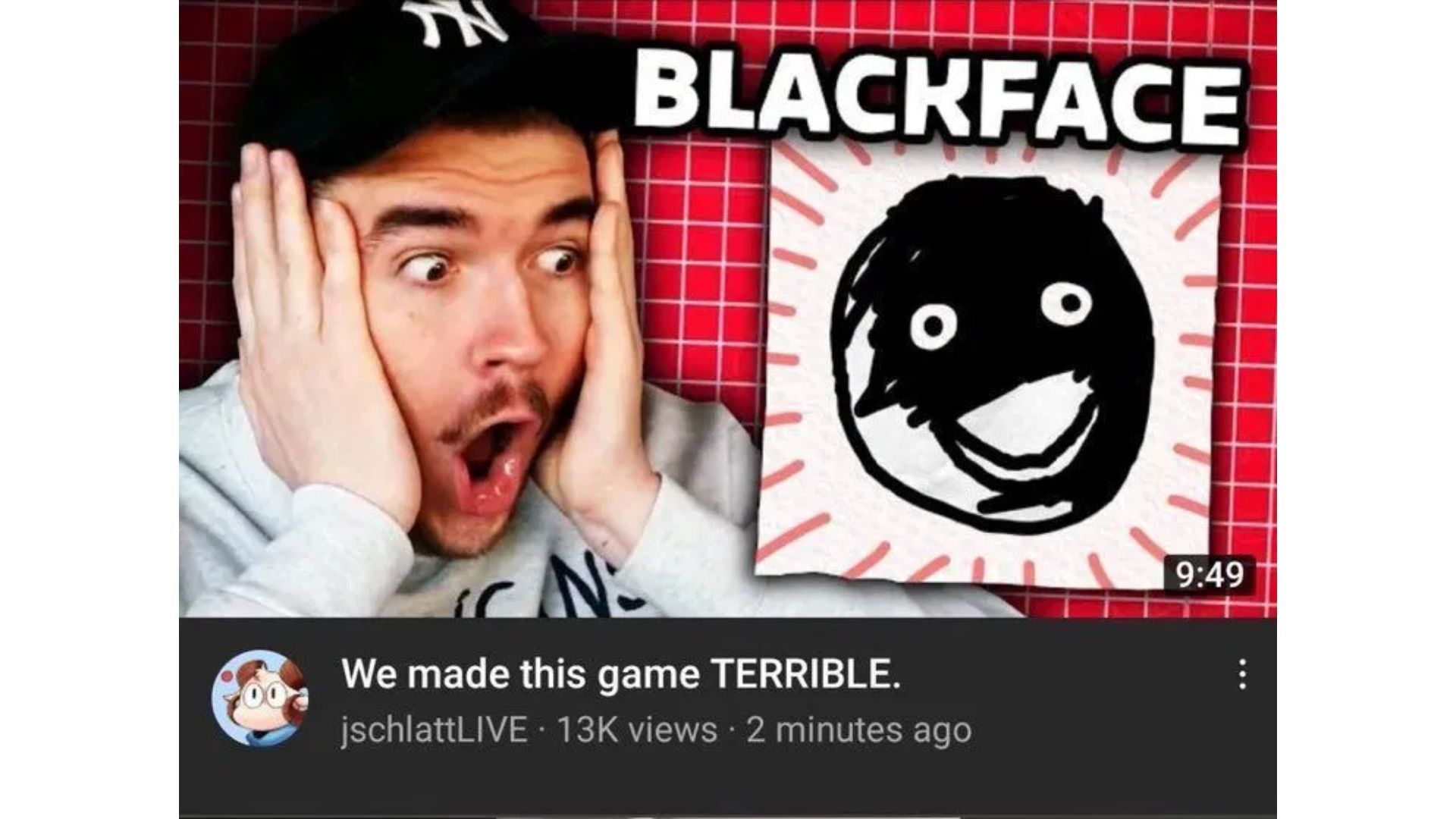 The thumbnail that would start Jschlatt&#039;s controversy (Image via jschlattLIVE/YouTube)