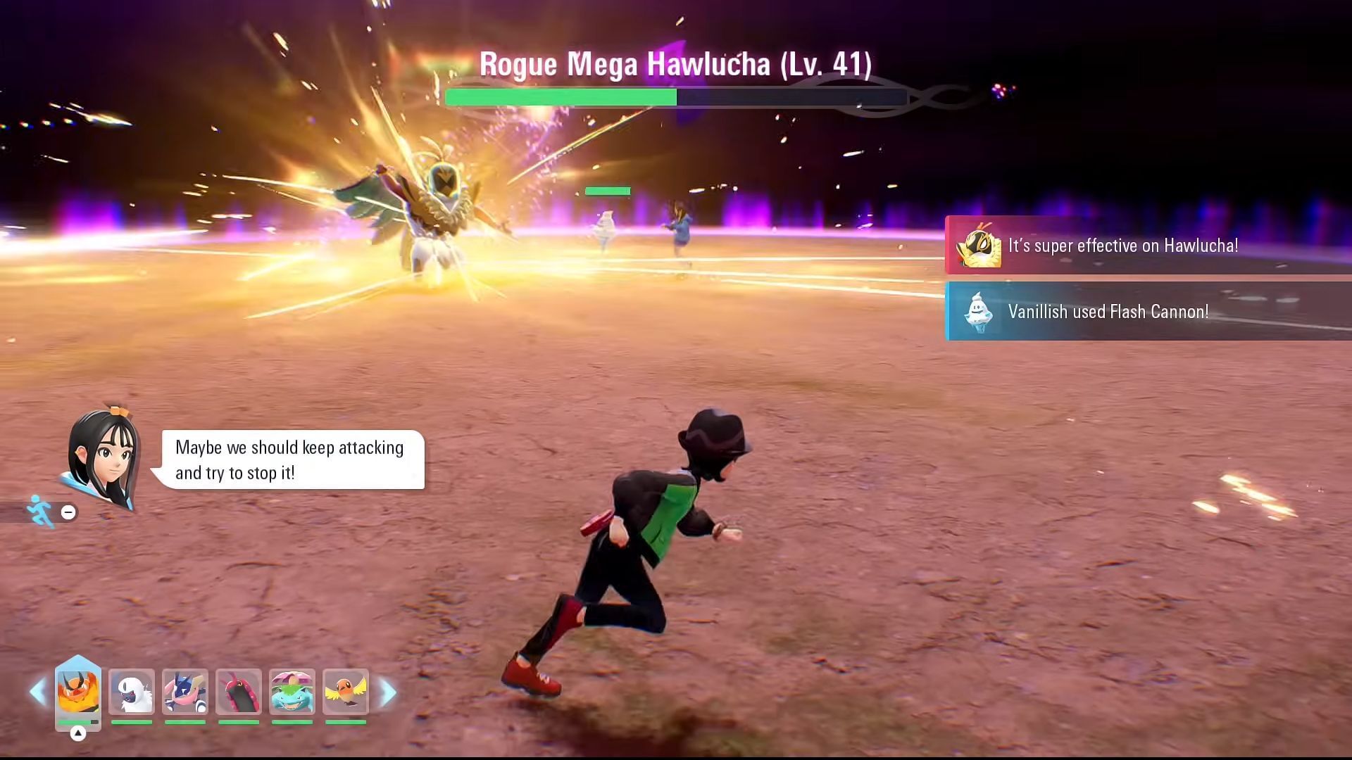 Dive attack from Mega Hawlucha has a long wind-up time (Image via YouTube/@Mixeli)
