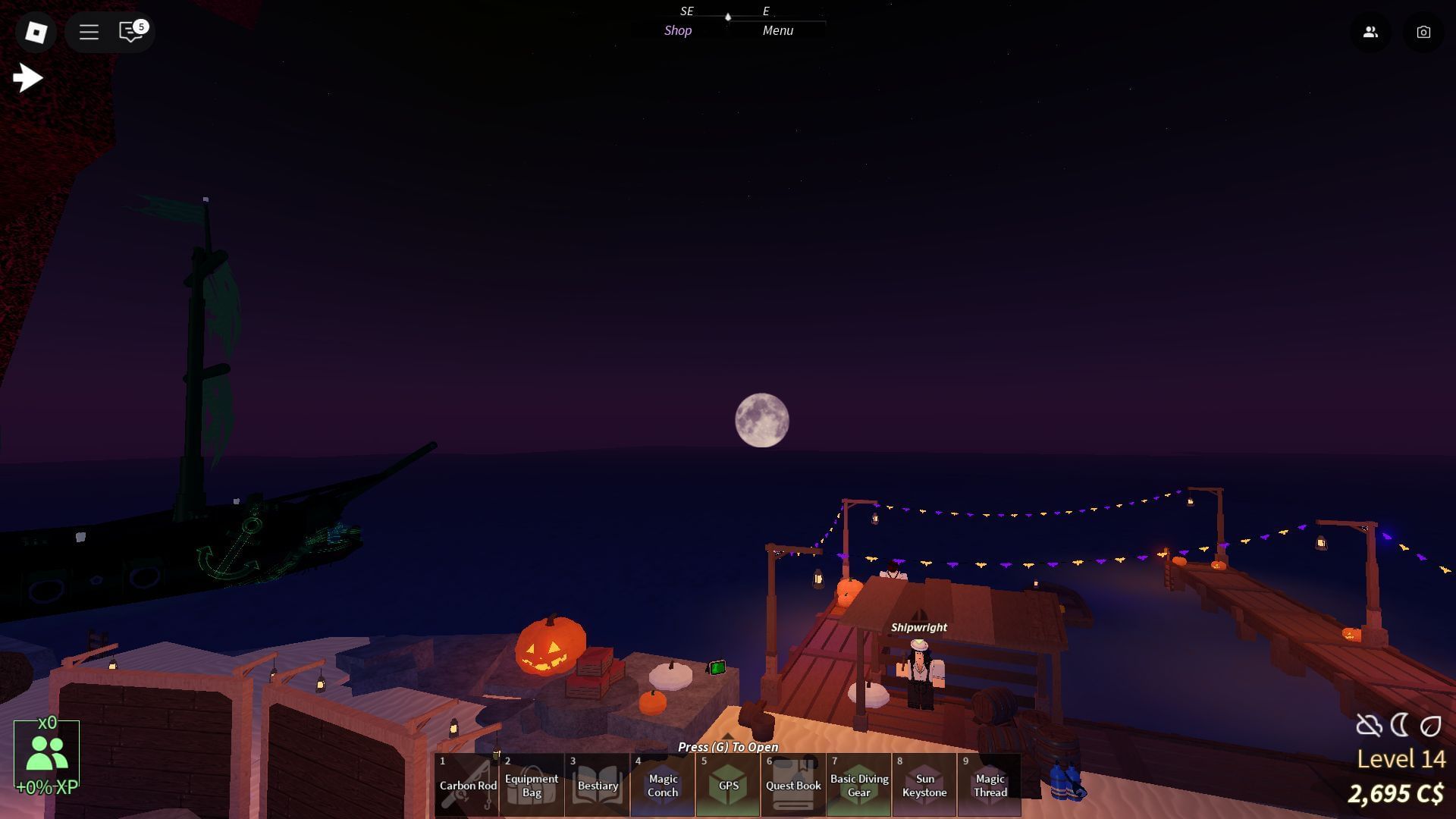 Cosmic Relics are typically available at nighttime (Image via Roblox)