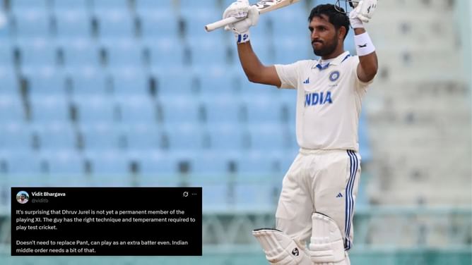 "Too good to simply be a backup" - Twitter hails Dhruv Jurel as he scores his maiden ton on Day 2 of IND vs WI 2025 1st Test