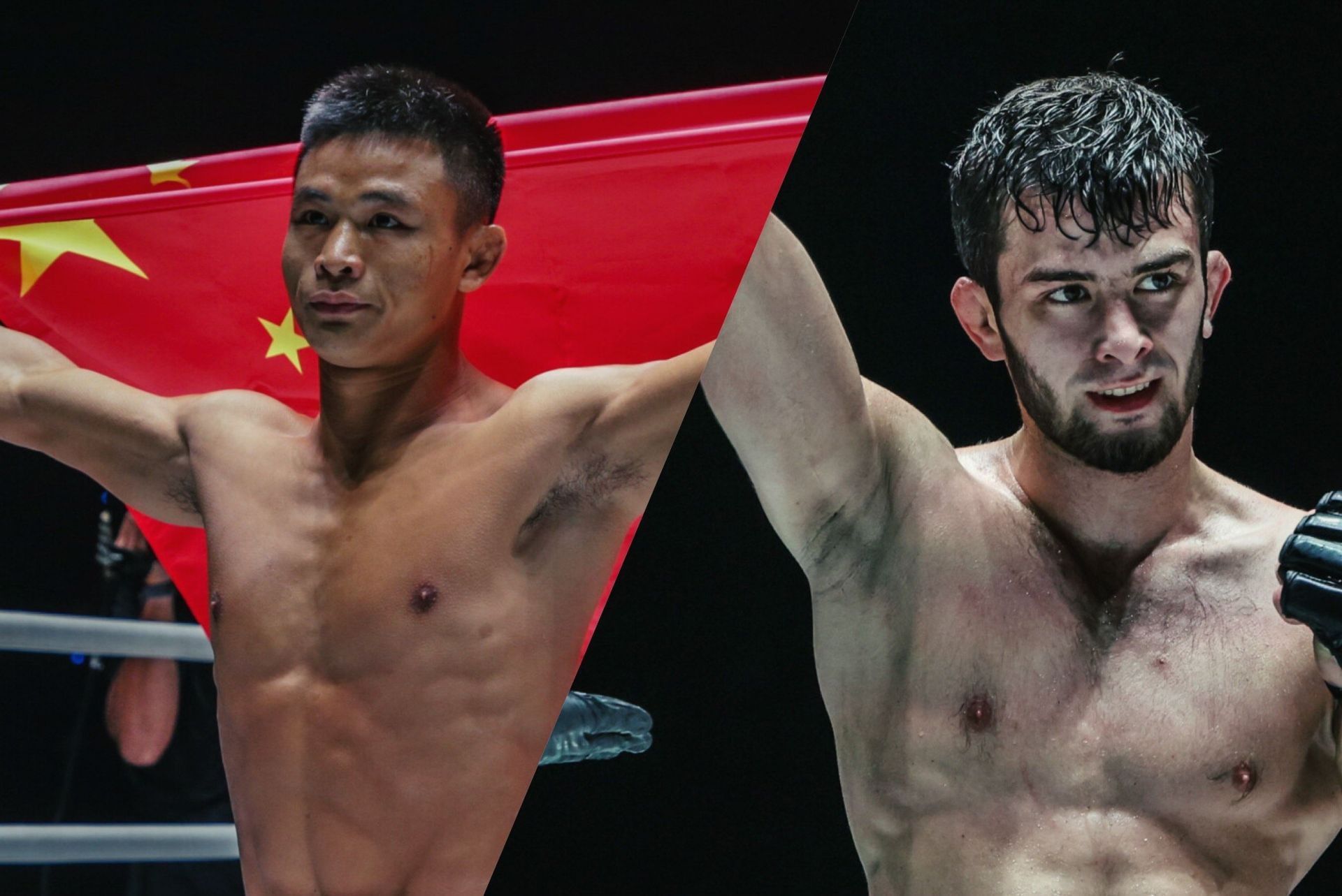 Hu Yong and Sanzhar Zakirov meet in a flyweight MMA tiff this Friday. [Images: ONE Championship]
