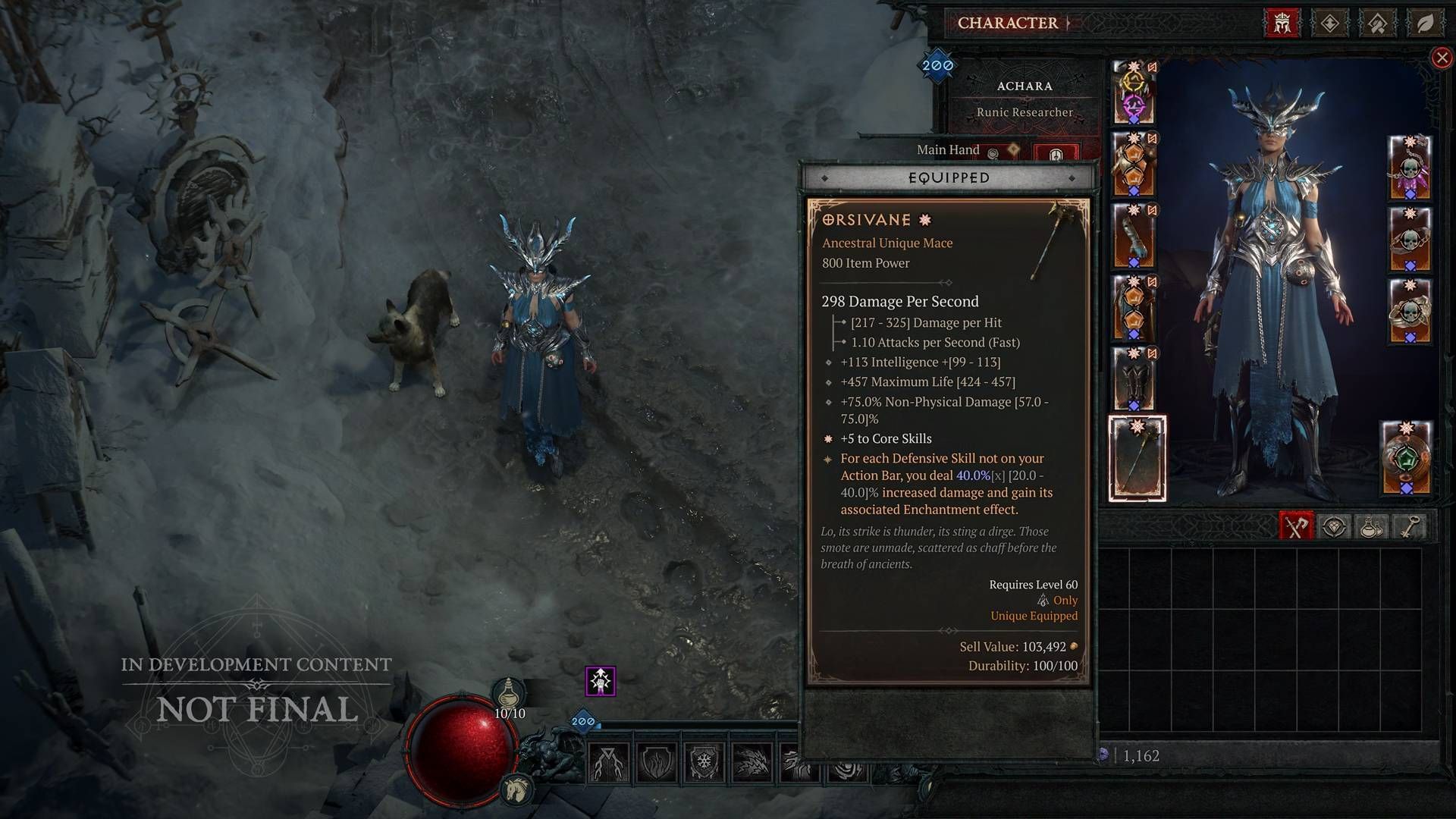 You can slot up to four Divine Gifts in the Inner Slots, and four in the Outer Slots, when it&#039;s all said and done (Image via Blizzard Entertainment)