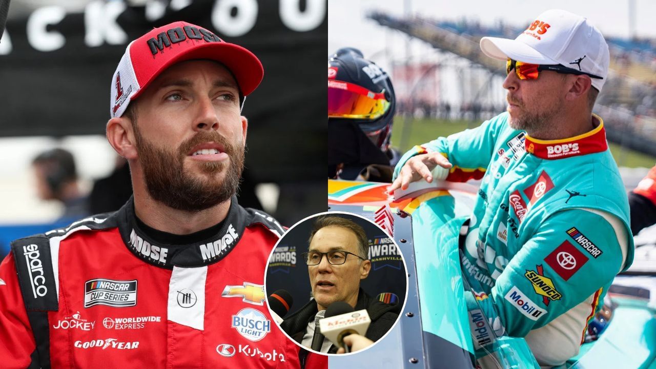 Ross Chastain, Kevin Harvick and Denny Hamlin