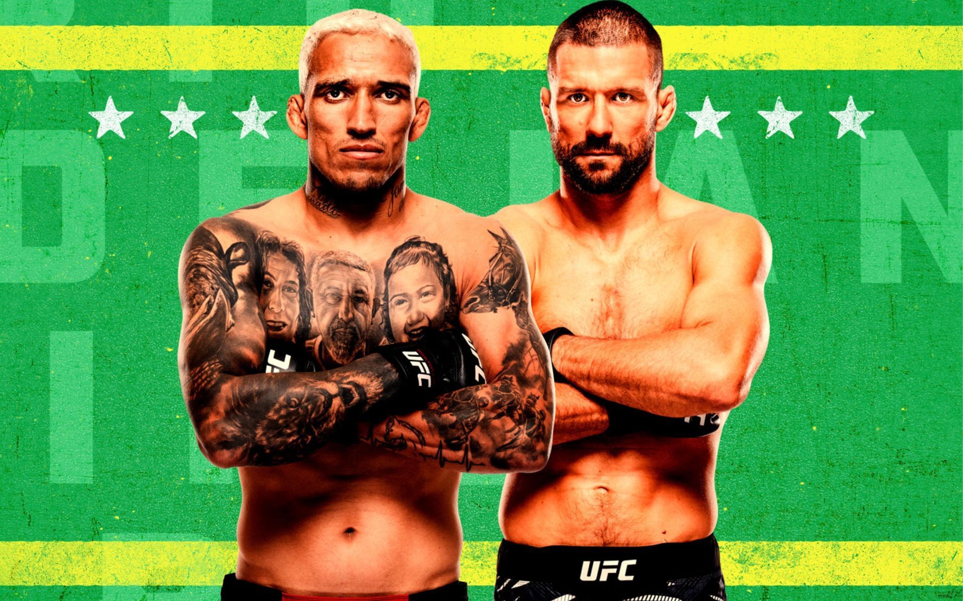 Charles Oliveira (left) will face Mateusz Gamrot (right) in the UFC Rio de Janeiro main event. [Image courtesy: ufc.com]
