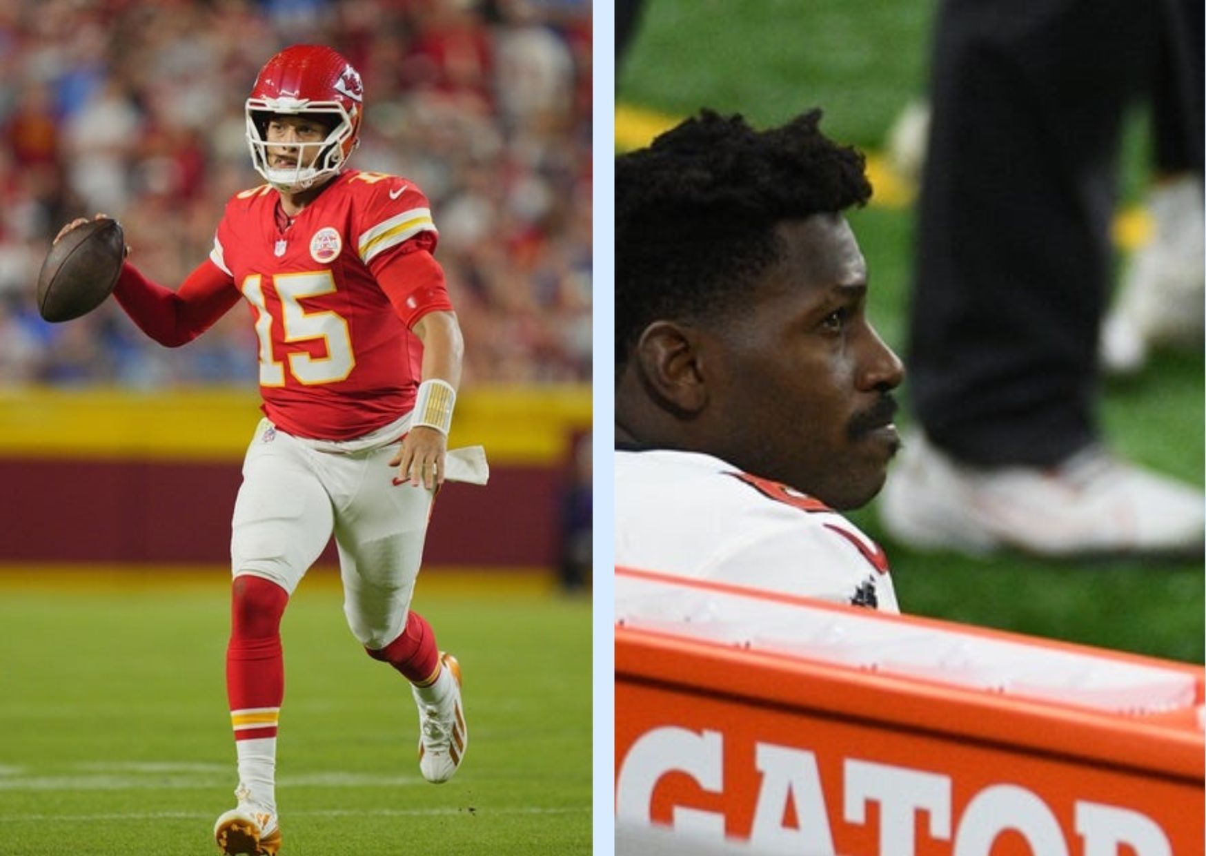 Patrick Mahomes and former NFL receiver Antonio Brown