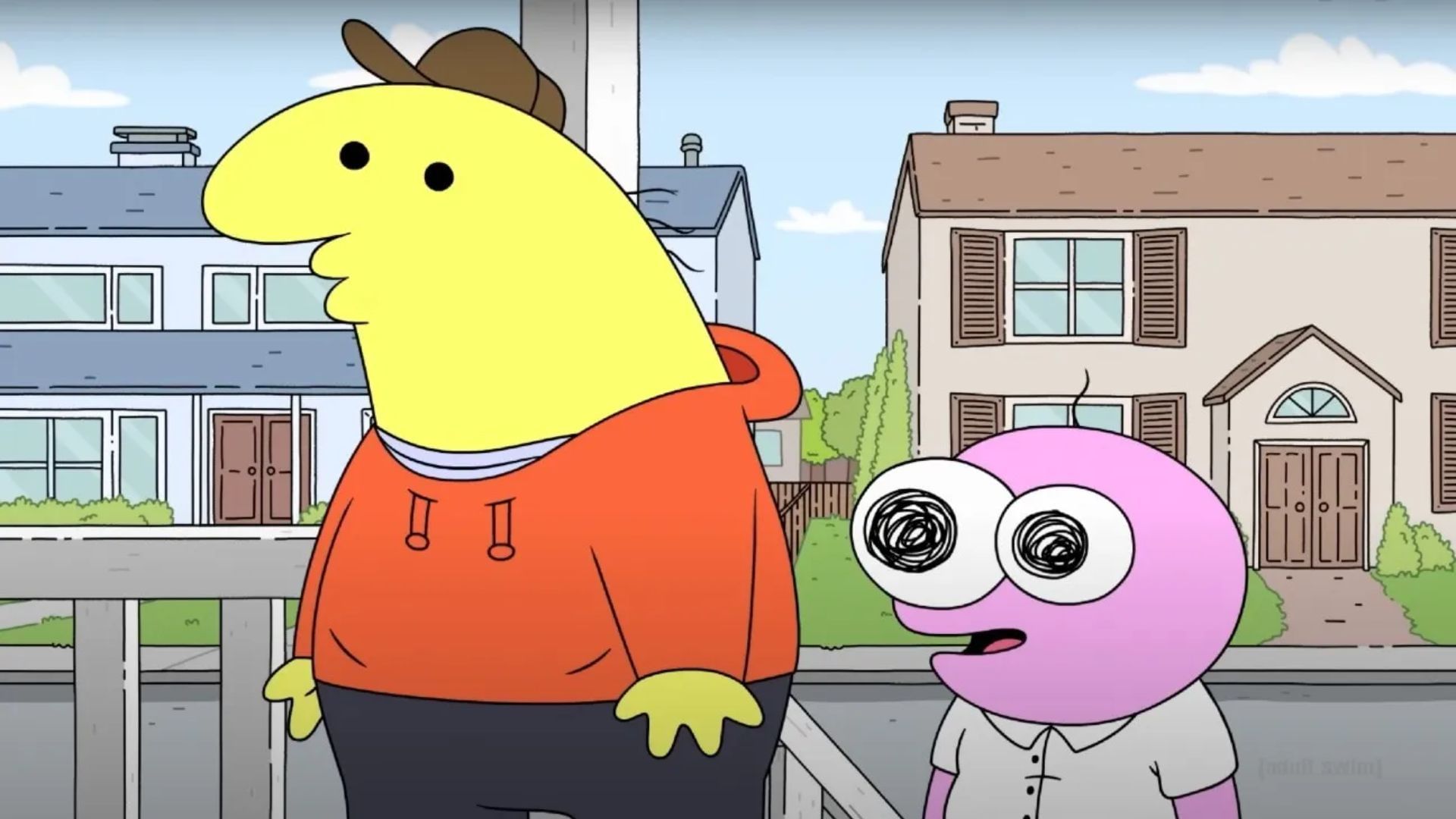 What happens to Silly Samuel in Smiling Friends season 3 episode 1 (Image via Adult Swim)