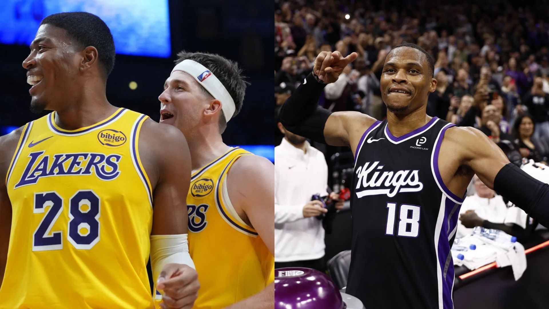 Sunday&rsquo;s nine-game NBA slate concludes with a Pacific Division showdown between the LA Lakers and Sacramento Kings. (IMAGN photos)