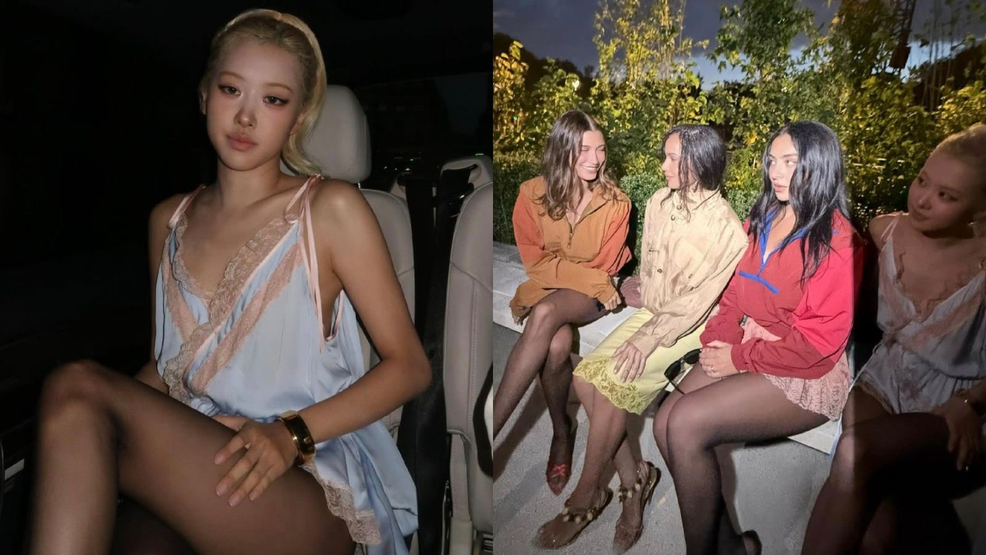 Ros&eacute; at the Saint Laurent Spring/Summer 2026 show (Image via Instagram/@charli_xcx and @roses_are_rosie)
