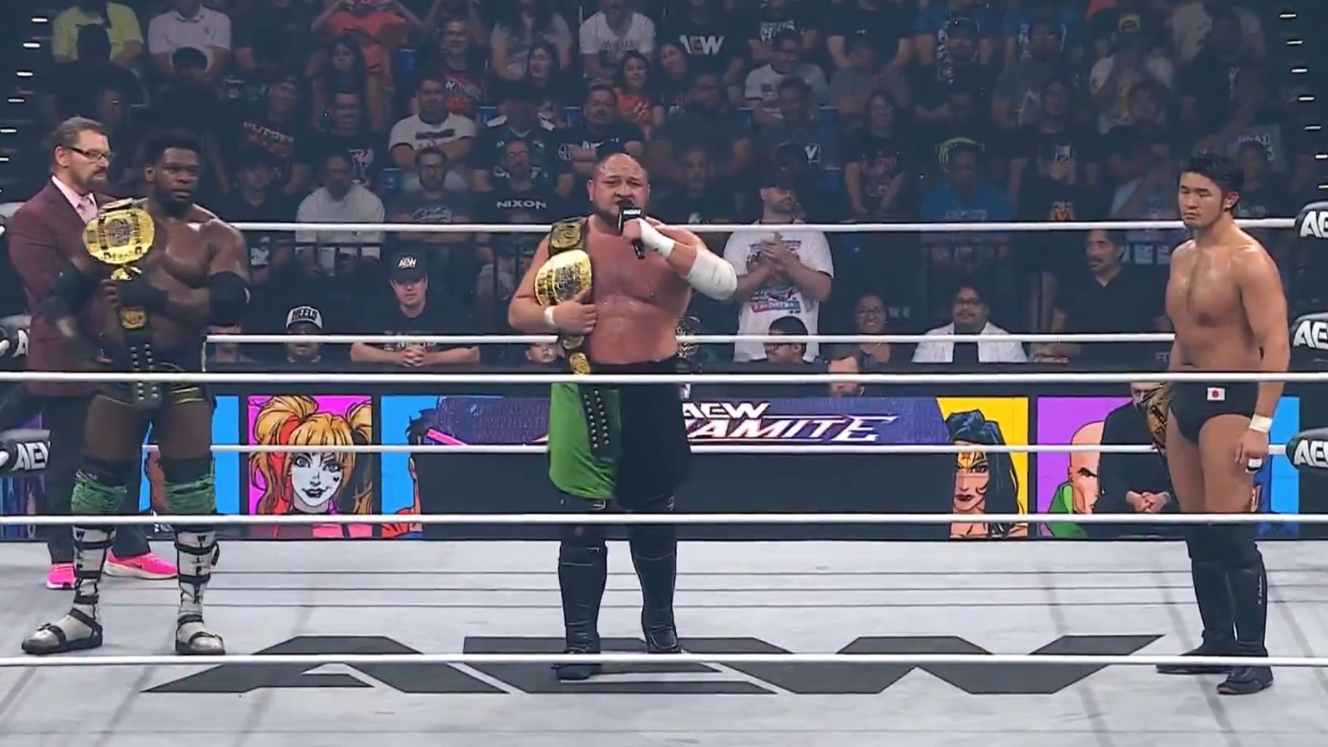 Powerhouse Hobbs with The Opps [Image Credits: All Elite Wrestling on X]