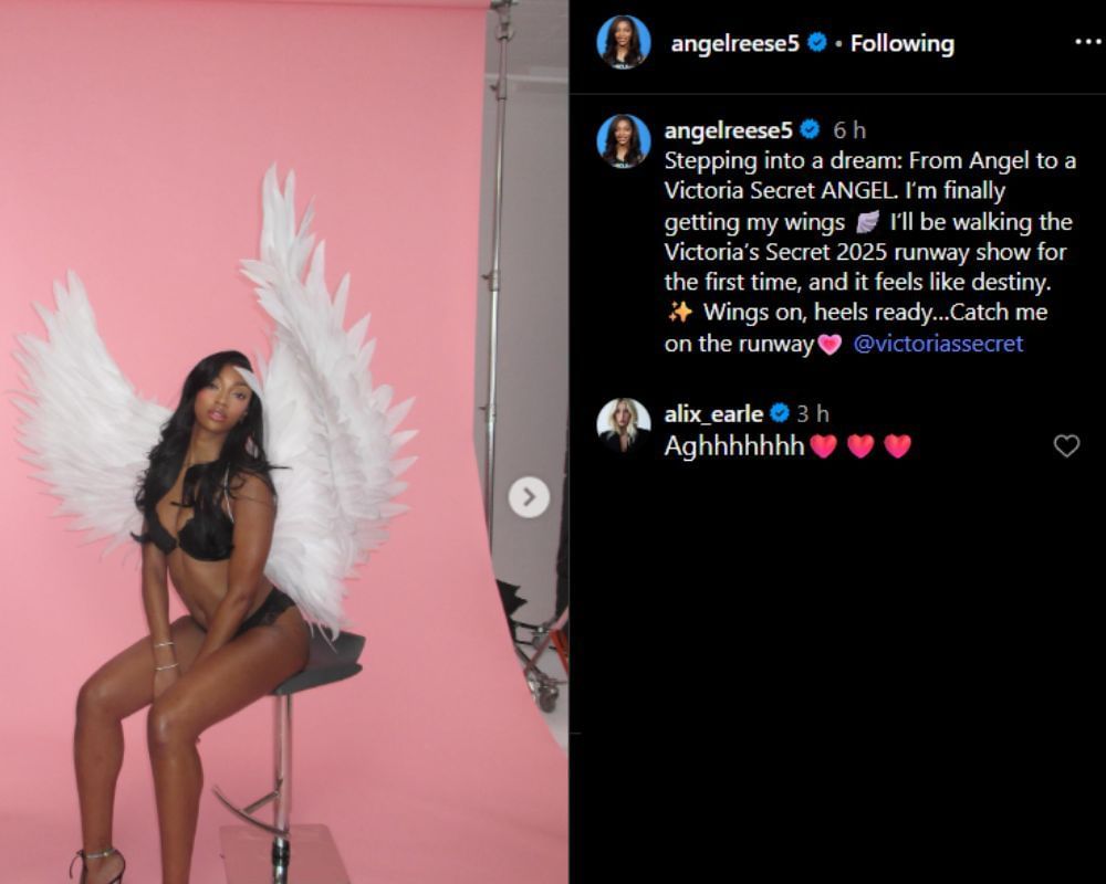 Alix Earle&#039;s comment on @angelreese5&#039;s IG post