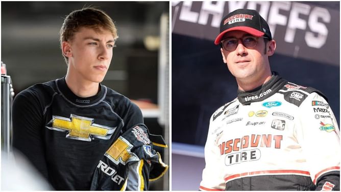 WATCH: Carson Hocevar and Austin Cindric make contact during Charlotte road course