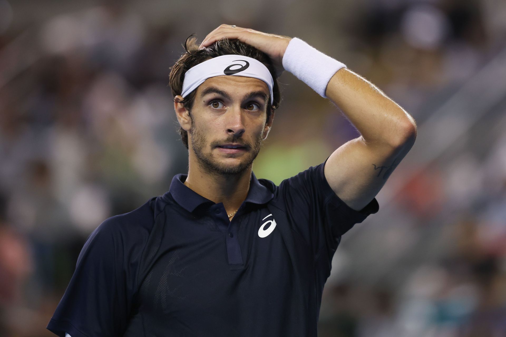 Lorenzo Musetti at the 2025 China Open in Beijing, China. (Photo by Getty Images)