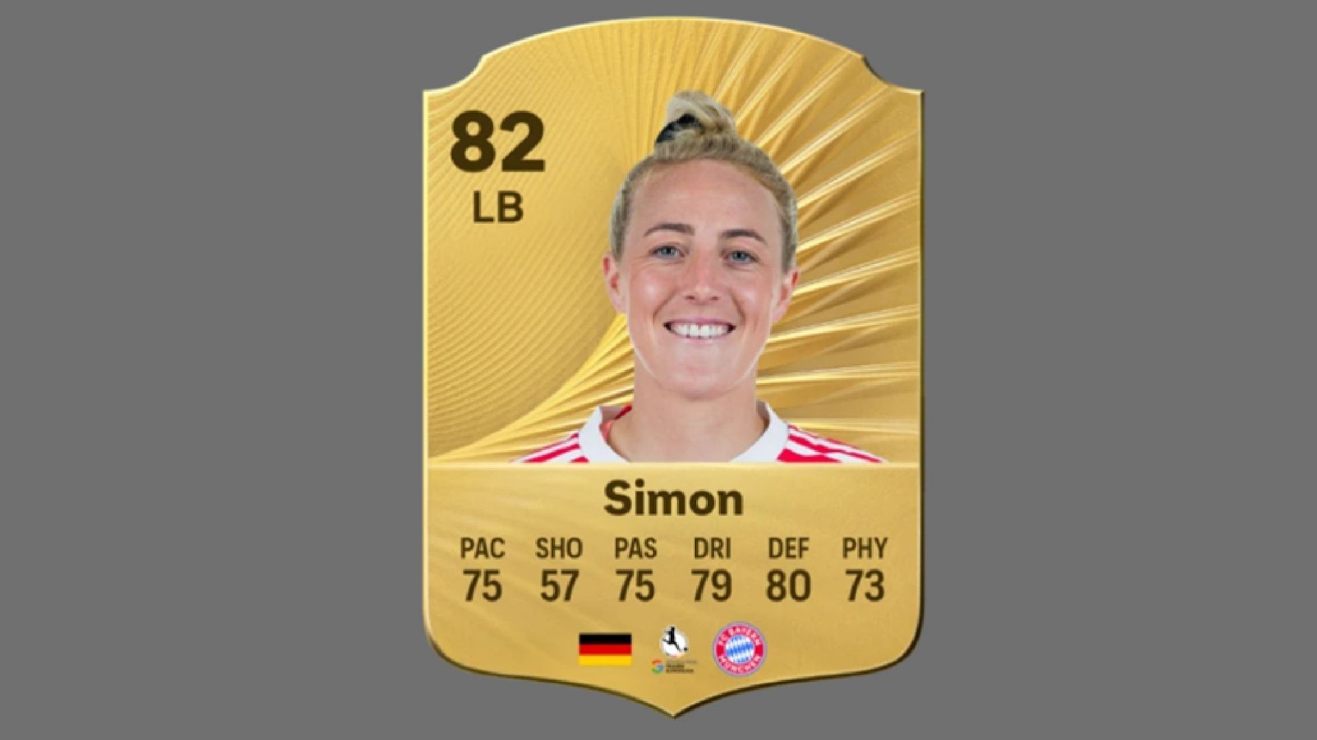 Carolin Simon guards the left flank of Bayern Munich&#039;s women&#039;s team (Image via EA Sports)