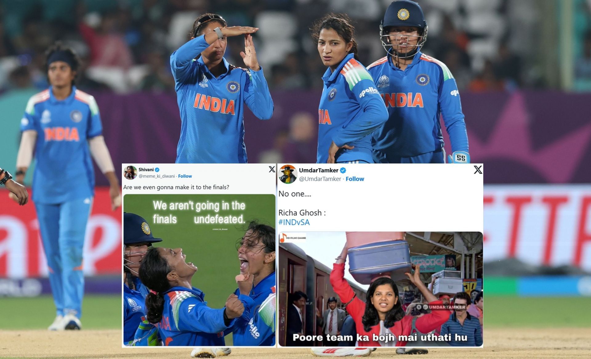Fans share memes after South Africa